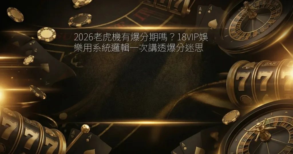 2026老虎機有爆分期嗎？18VIP娛樂用系統邏輯一次講透爆分迷思